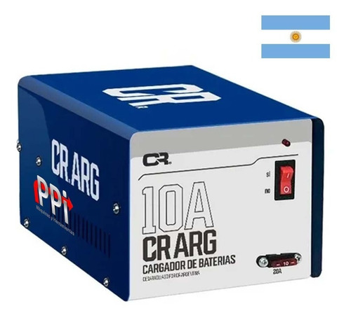 Cargador De Baterias Cr 10 Amp Para Moto Auto 12 V Argentina