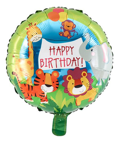 2 Globos Látex Animales Jirafa Tigre Fiesta Regalos