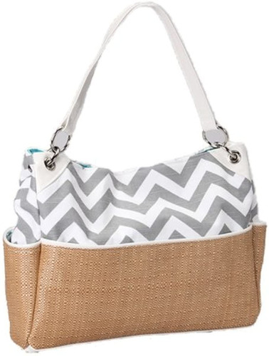 Atrapados Ya Lookin Chic Bolsa De Pañales Gris Chevron