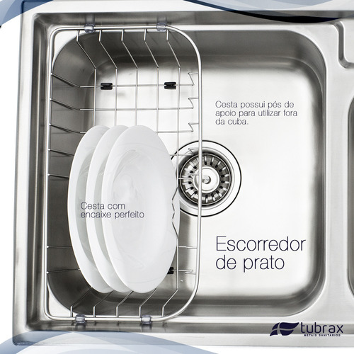 Cuba Cozinha Gourmet Com Acessórios Lixeira Inox 304 Tubrax