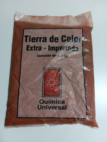 Pack 4 Bolsas 1 Kg. Tierra De Color Rojo Quimica Universal