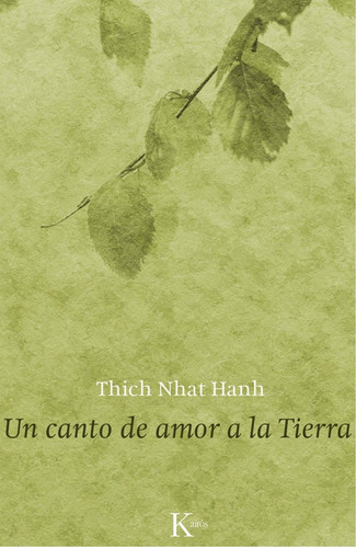 Libro Un Canto De Amor A La Tierra - Nhat Hanh, Thich