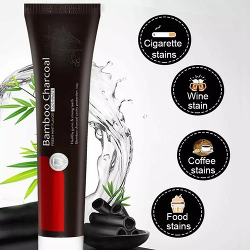 3. Creme Dental De Carvão De Bambu Remove O Tártaro