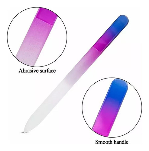 Nuevo 3 Limas De Uñas De Vidrio, Herramientas For Cortar .
