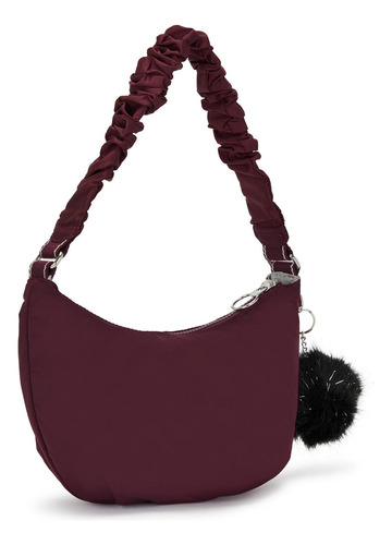 Shoulder Bag Kipling Lidya Merlot Sateen 100% Original