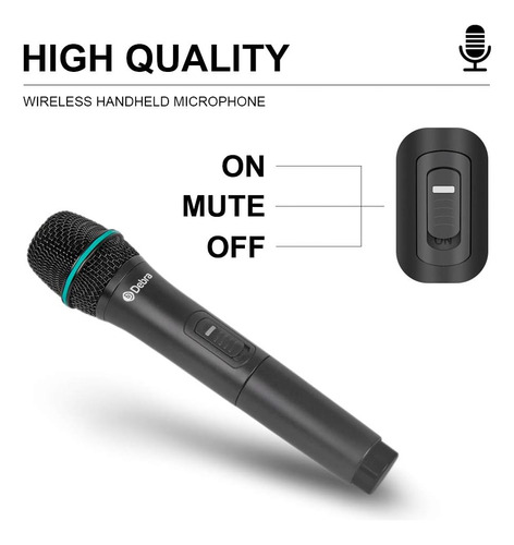 Sistema De Micrófono Inalámbrico Debra Audio Pro Uhf De 4...