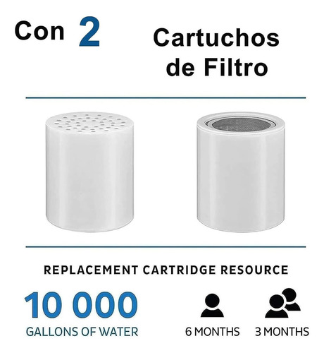Filtro Universal Nivel 15 De Agua De Ducha Con 2 Elementos
