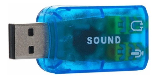 Tarjeta De Sonido Usb Audio 5.1 Canales Pc Laptop Radox Color Azul