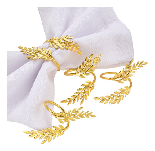 Anillos Servilleteros De Metal, 20pz Servilleteros Boda Cena Dorado