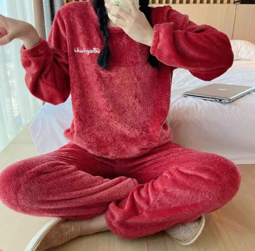 Pijama Mujer 2 Piezas Algodón Larga Genérica Primavera 2024