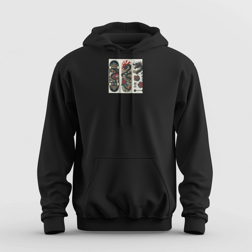 Sudadera De Dragonskate Con Capucha Para Mujer Hoodie Negro