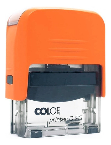 Sello Personalizado Médico Profesional Colop Printer C 20 y 4 Líneas Tinta Negra Color Del Exterior Naranja