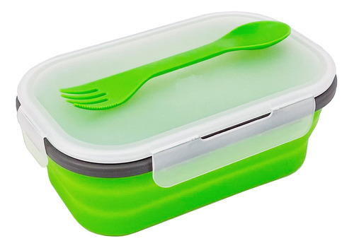 Envase Bento De Silicona De Grado De Comida Verde, Ns2c1