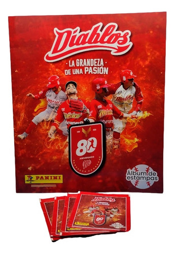 Diablos Rojos Liga Mexicana Beisbol+4 Sobres Panini