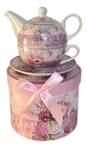 Comprar Tetera Taza+plato De Ceramica Taza 300ml \u002F Tetera 400 Ml Color Flores 3