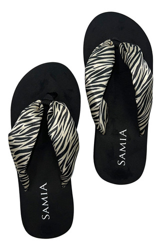 Sandalias Mujer Estampado Zebra