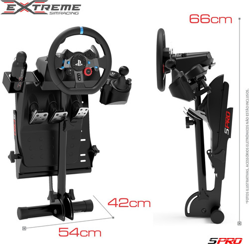 Imagem 3 de 10 de Suporte P/ Volante S-pro Logitech G29/g920 Simulador Cockpit