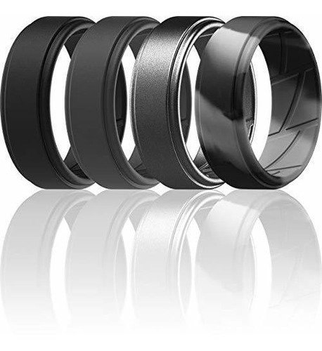 Thunderfit - Anillos De Boda De Silicona Para Hombres, Ranur