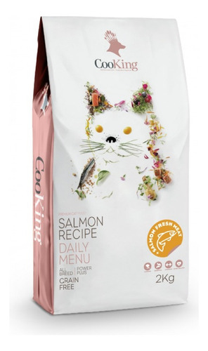 Alimento Para Gato Sabor Salmon 2kg Libre De Granos Cooking