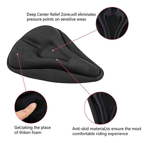 Nuevo Cojín De Bicicleta Más Ancho Soft Pad Bike Silica Gel