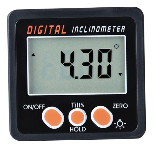 Inclinómetro De Transportador Digital Boton Naranja