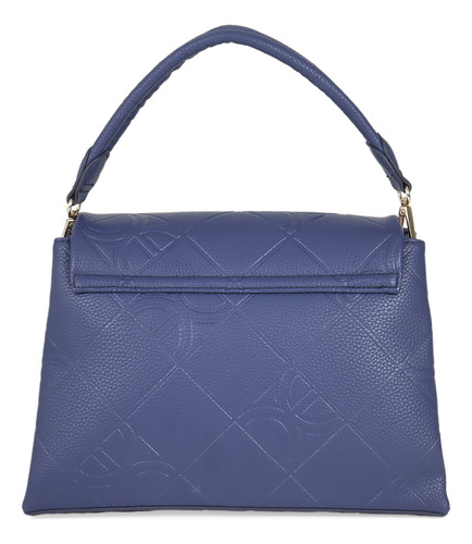 Bolsa Satchel Cloe Para Mujer Tapeta Con Broche Imán Color Azul marino