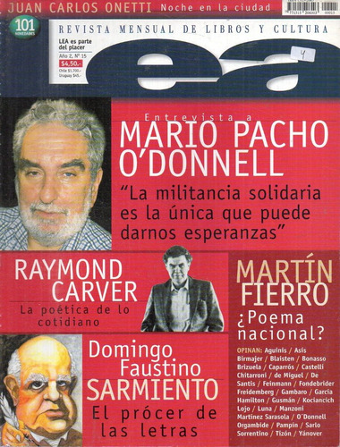 Revista Lea 15 - Raymond Carver Onetti Martin Fierro 