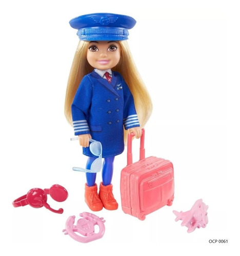 Barbie Chelsea Eu Quero Ser Piloto De Avião Mattel Ms