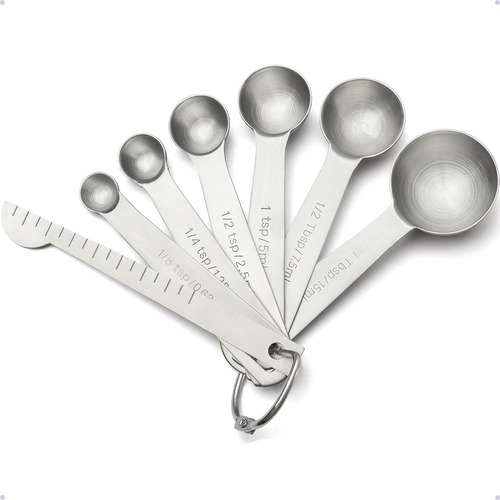 Juego De Cucharas Medidoras De Metal De Acero Inoxidable 18/