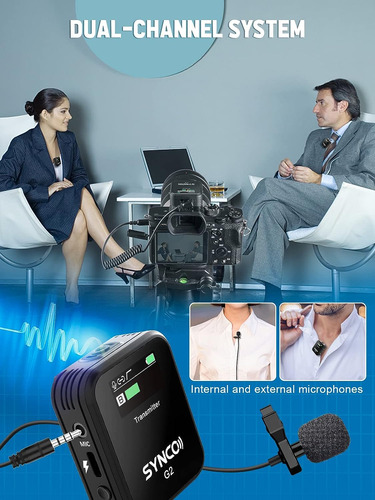 Micrófono De Solapa Inalambrico Synco G2 (a2), 2.4 G Lava...