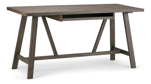 Simplihome Dylan - Escritorio Industrial Moderno De Madera . Color Driftwood