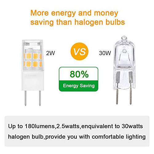 Bombilla Led G-8 2w Blanco Luz Diurna T4 Jcd Bi-pin G8 Base