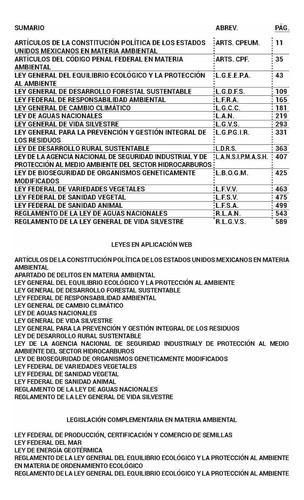 Legislación Federal Especializada Ambiental 2025 Delitos En Materia Ambiental Del Código Penal Federal Artículos Constitucionales En Materia Ambiental Más 13