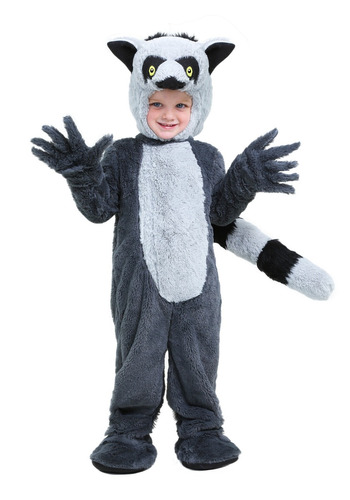 Disfraz Para Niño Lemur Talla 4t Halloween 