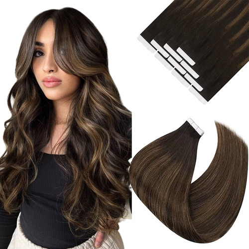 Ve Sunny Extensiones De Cabello Humano Marron Con Cinta, Bal