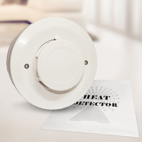 Detector De Aumento De Temperatura Con Alarma Led Para Techo Color Blanco