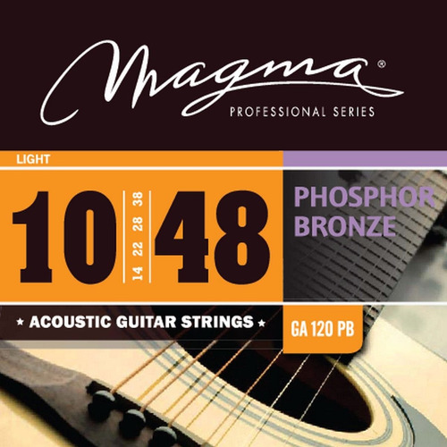 Cuerdas Guitarra Acustica Magma Phosphor Bronze 010 Ga120pb