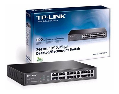 Switch 24 Puertos 10/100 Metalico 13 , Tp-link Tl-sf1024d