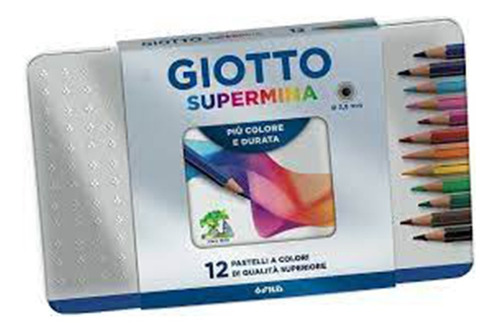 Lápices Giotto Supermina Lata X 12u Mina Gruesa 3,8 Italia