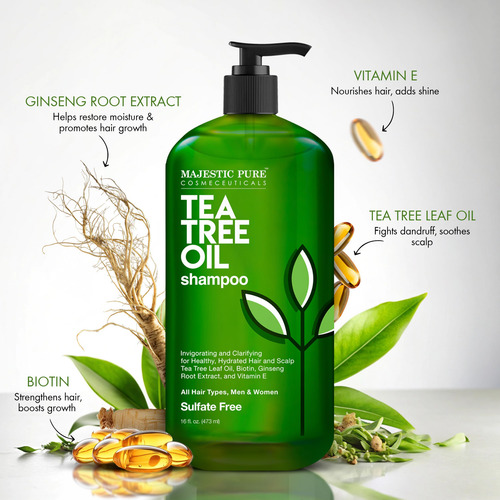 ChampĂș Majestic Pure Tea Tree 473 Ml Hidratante Sin Caspa