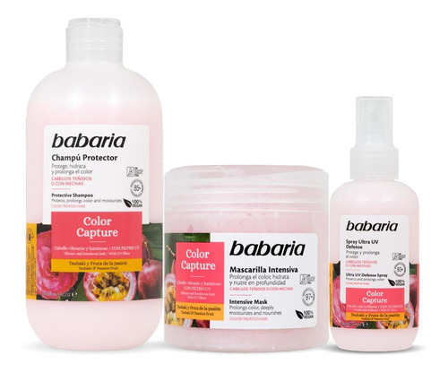 Combo Shampoo + Mascarilla + Spray Color Capture Babaria