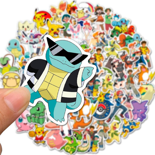 50 Pzs Lote Pegatinas Anime Pokemon Pikachu Ash Stickers F Color Surtido