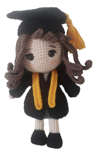 Tejido A Crochet Muñeca De Graduación