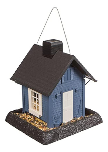 North States Village Collection Blue Cottage Birdfeeder: Fác