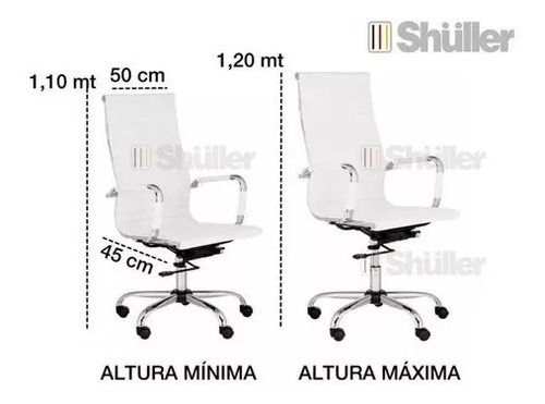 Imagen 6 de 6 de Silla De Escritorio Cg33 Shuller Tapizado Cuero Sintético