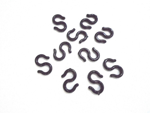 Imagem 1 de 2 de Guia Gancho P/ Conduite Marcha / Freio Bike Preto (kit 10)