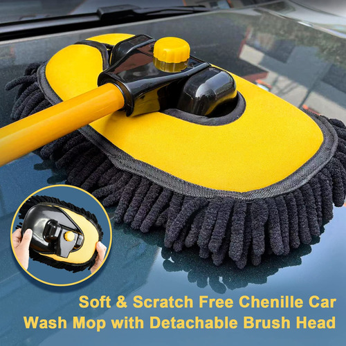 Cepillo Para Lavar El Coche Fregona Con Mango Largo Kit Para