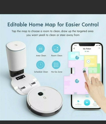 Imagen 2 de 6 de Yeedi Smart Robot Vacuum Mop Cleaner Self-emptying Sweeper*r