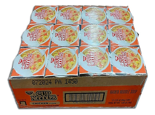 Nissin Sopa En Minutos Noodle Pollo X12 - g a $942