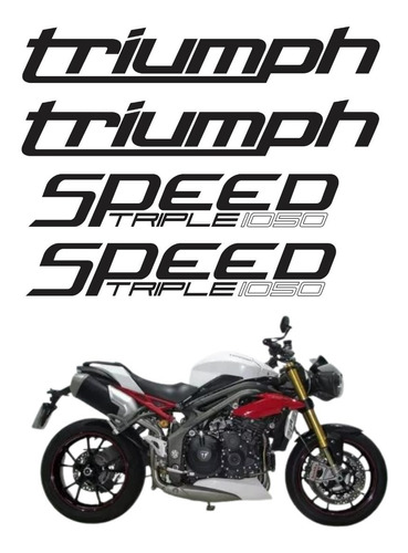 Kit Adesivo Para Triumph Speed Triple 1050 15109 Cor PRETO/BRANCO